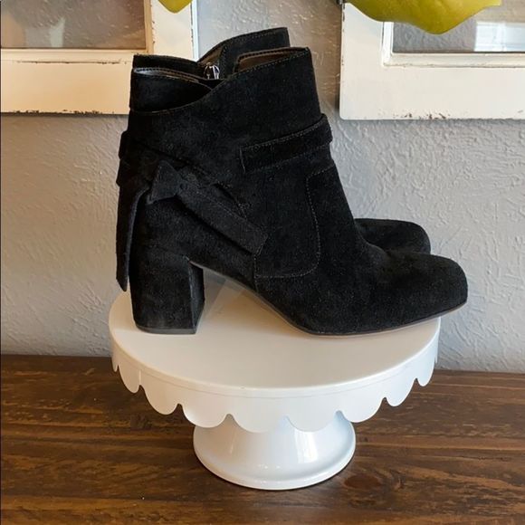 Franco Sarto Shoes - Franco Sarto Suede Pamela Boot Black SZ 6